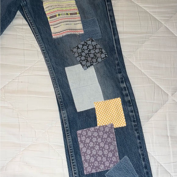 Womens Patchwork Levi Jeans - Picture 5 of 9